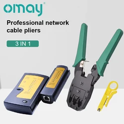 Pince à sertir RJ11 RJ45 verte pour OMAY 6P 8P, testeur de câbles réseau, outil pratique 
