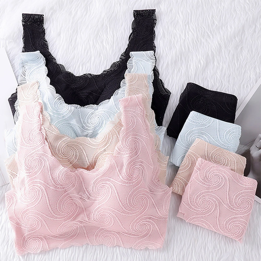 Атласные кружевные бюстгальтеры комплекты женского сексуального однотонного