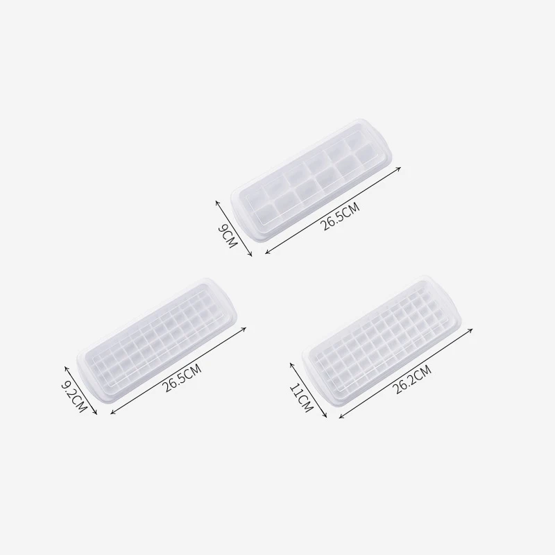 12/48/60 Grids BPA Free Plastic Ice Tray Fruit Ice Cube Maker DIY Creative Small Ice Cube Mold Square Shape Kitchen Accessories