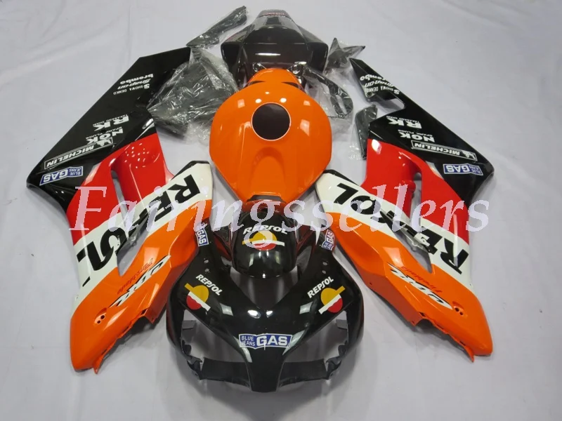 Литьевая форма) ABS Полный комплект обтекателя подходит для Honda CBR1000RR CBR1000 04 05 2004 2005 Обтекатели Orang Repsol