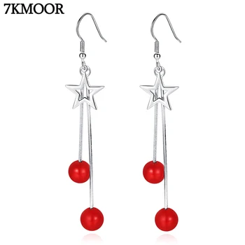 

New Arrival 925 Sterling Silver Drop Earrings Trendy Style Leaves Design Best Gift For Women Girls Party Appointment Two Colours