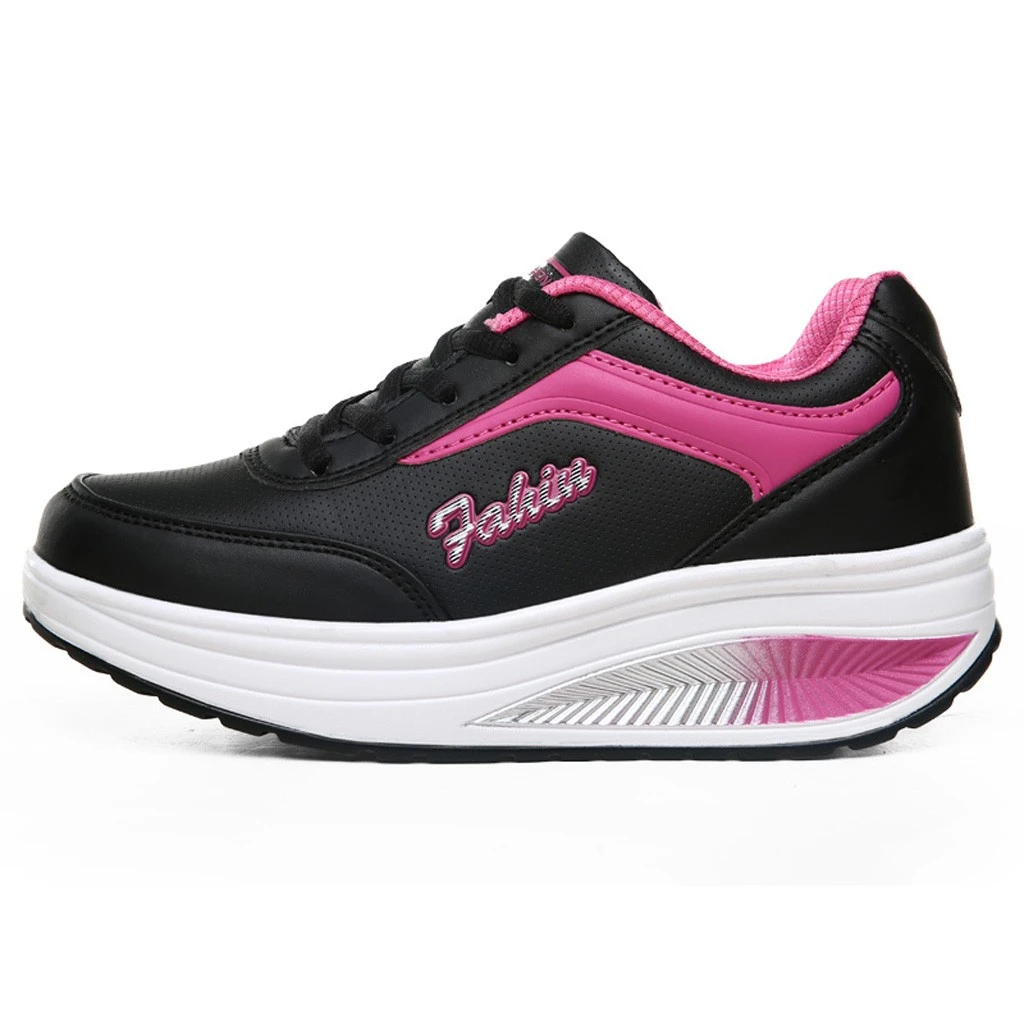 KANCOOLD Zapatos con balancín de cuero para zapatillas con plataforma a prueba de agua, con cuña que aumenta altura|Zapatillas de correr| - AliExpress