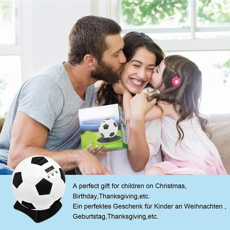 ABS Soccer Shape Piggy Bank Multipurpose Football Counter Piggy Banks Automatic Money Case For Kids caja fuerte secreta oculta piggy bank coin bank coin holder coin saver