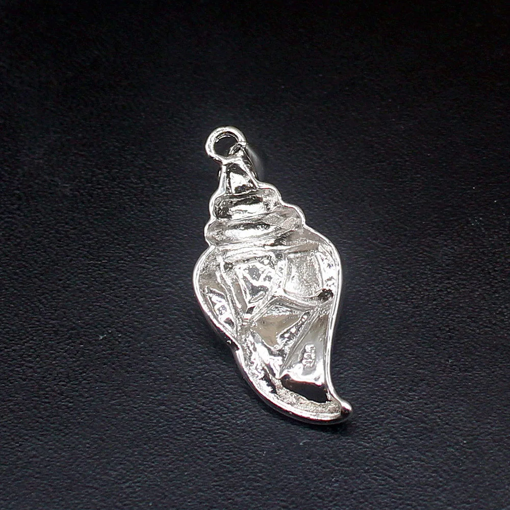 Gemstonefactory Jewelry Big Promotion 925 Silver Special Blue Opal Conch Shape Women Ladies Gifts Necklace Pendant 20214528