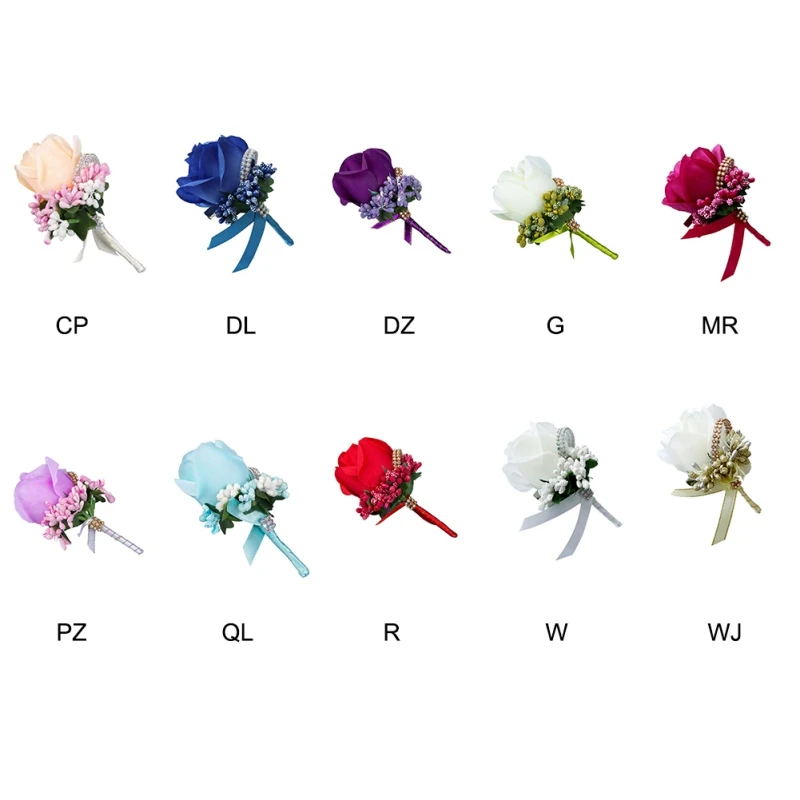 Свадебная корсажная имитация розы элегантное искусственное украшение свадебное