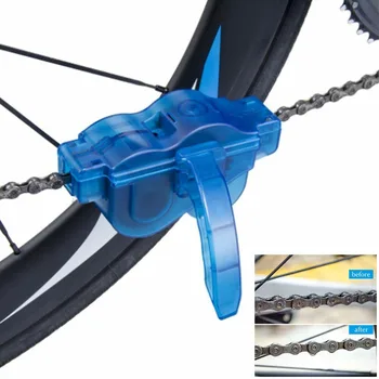 

Mayitr 1pc Plastic Motorcycle Bike Mountain Bike Chain Wash Device Scrubber Cleaner Cleaning Tool Blue Accessories