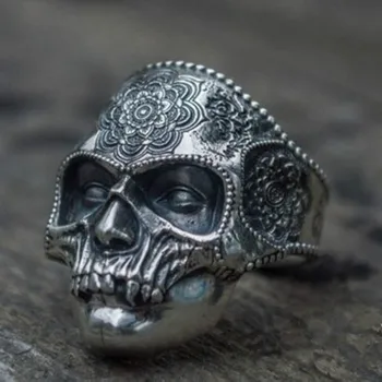 

Vintage Skull Ring Men's Titanium Steel Guardian Ring Personality Punk Punk Party Jewellery
