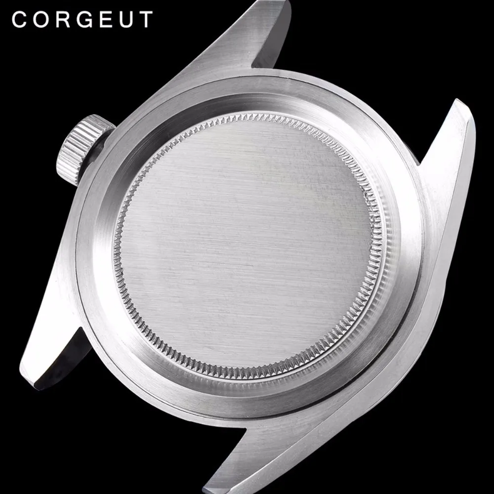 Механические часы Corgeut, светящиеся сапфировые Schwarz Bay, мужские автоматические спортивные часы для плавания, роскошные Брендовые мужские механические наручные часы