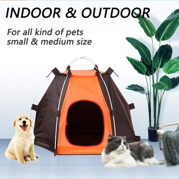 

Waterproof Pet Dog Fence Tent Outdoor Portable Detachable Pet Cat Folding Kennel Tent House Dogs Cage For Camping Traving