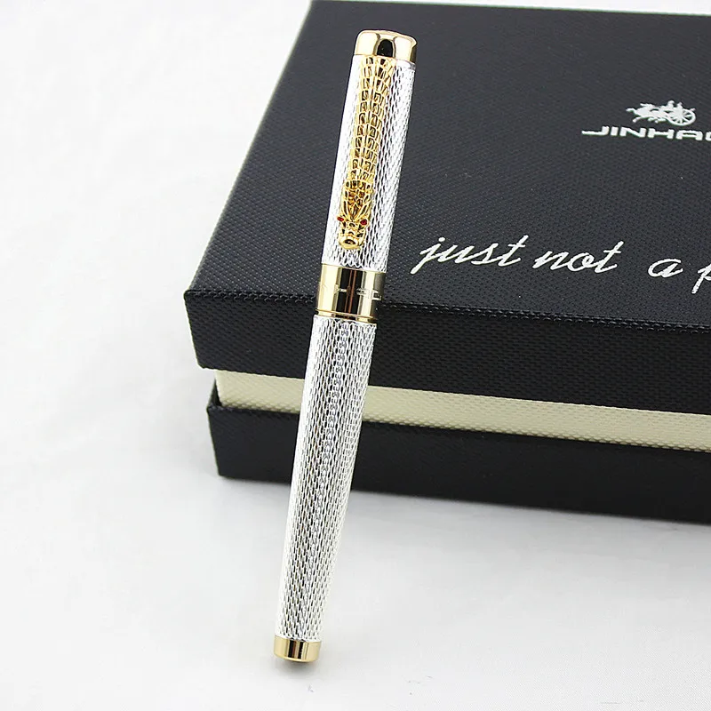 Роскошные подарочные ручки набор Jinhao 1200 высокое качество Дракон роллербол ручка с оригинальным корпусом металлические шариковые ручки для Рождественский подарок