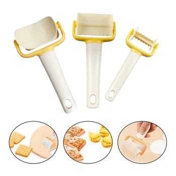 

3Pc Plastic Dumpling Wraper Mould Dough Circle Roller Machine Dumpling/Pie Maker Pastry Cutters Cooking Tools