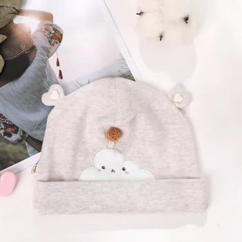 

Winter Autumn Infant Cotton Hemming Caps 2019 Newest Baby Cap Warm Kids Cut Ear Design Cloud Hats