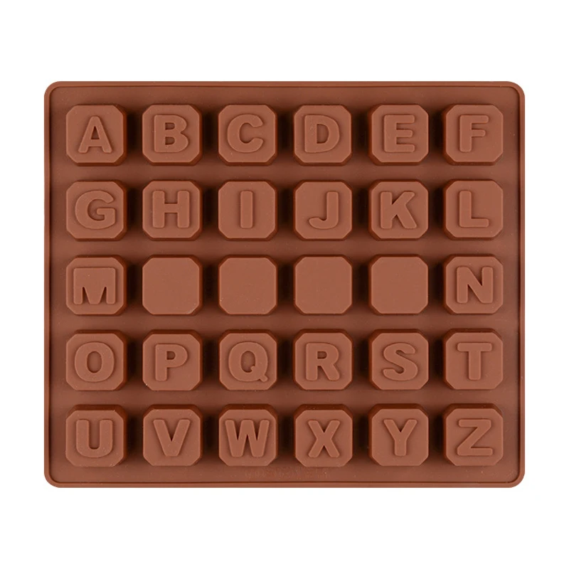 26 Letters Alphabet Cake Molds Silicone Square Chocolate Bakeware Cooking Tools
