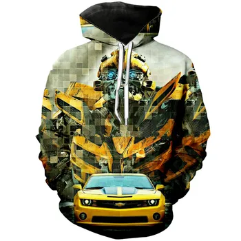 

Liumaohua NEW Movie Transformation Bumblebee Robot Car Hornet Tees 3D Print Hoodie/Sweatshirt Unisex Good Quality Tops