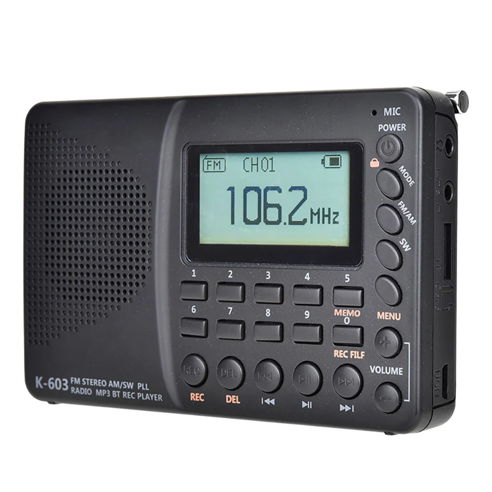 Полнодиапазонный радиоприемник Bluetooth FM AM SW портативные карманные радиоприемники