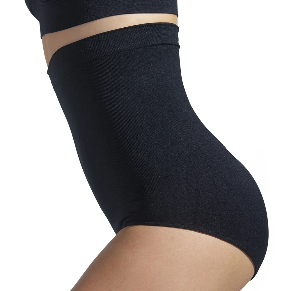 High Waist Invisable Silicone Non-slip Panty Shaper Large Size Shapewear Underwear