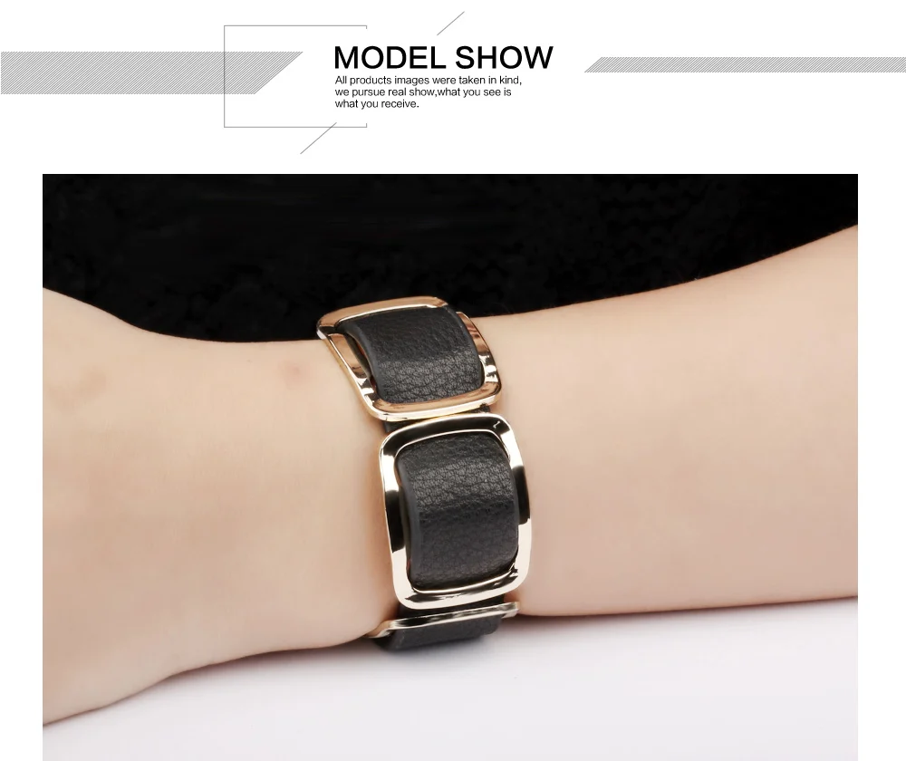 BOBOTUU Design Leather Wrap Bracelets Bangle For Women Black/Orange/Leopard Print Color Leather Bracelet Jewelry BOPH1004