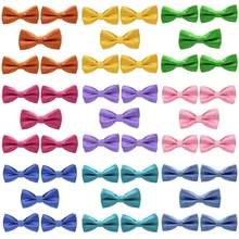 5 шт., детские галстуки-бабочки для мальчиков, вечерние, школьные, свадебные, белые галстуки-бабочки в горошек