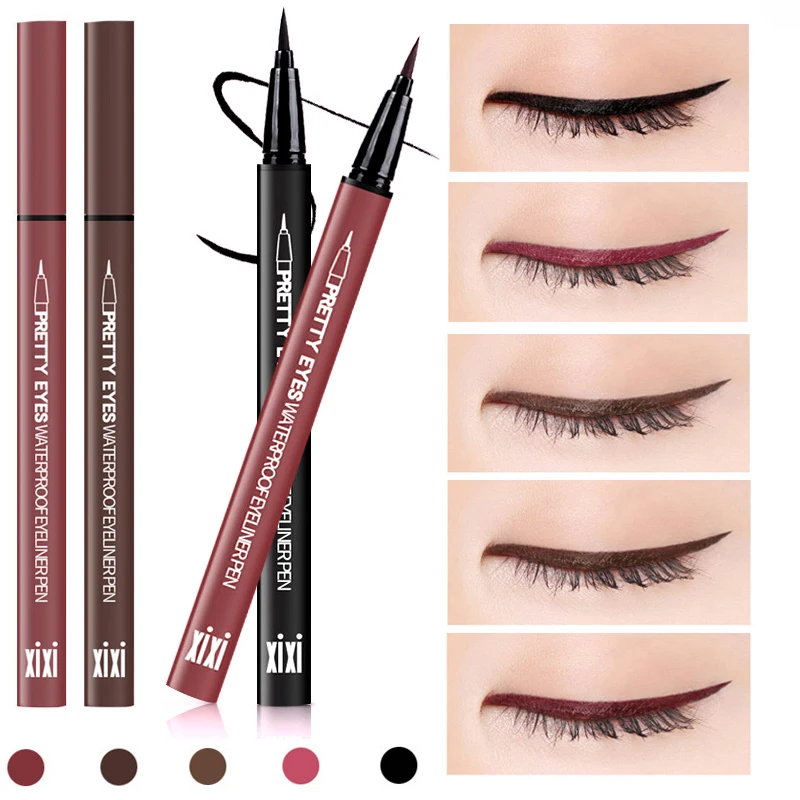 

Professional Smooth Waterproof Eyeliner Pencil Eyes Makeup Cosmetics Brown Black Color Pigment Long-lasting Liquid Eye Liner Pen