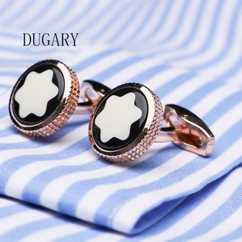 

DUGARY Luxury shirt cufflinks for men's Brand cuff buttons cuff links High Quality round wedding Jewelry free shipping