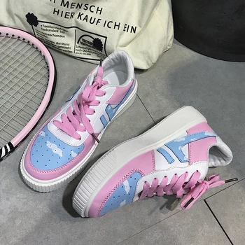 

2019 spring and autumn new Japanese women's single shoes Korean fashion cute flat shoes Harajuku students wild sneakers