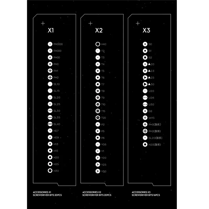 Wowstick X1/X2/X3 Многоцелевой 4 мм S2 стальной Отвертка Набор отверток для ремонта