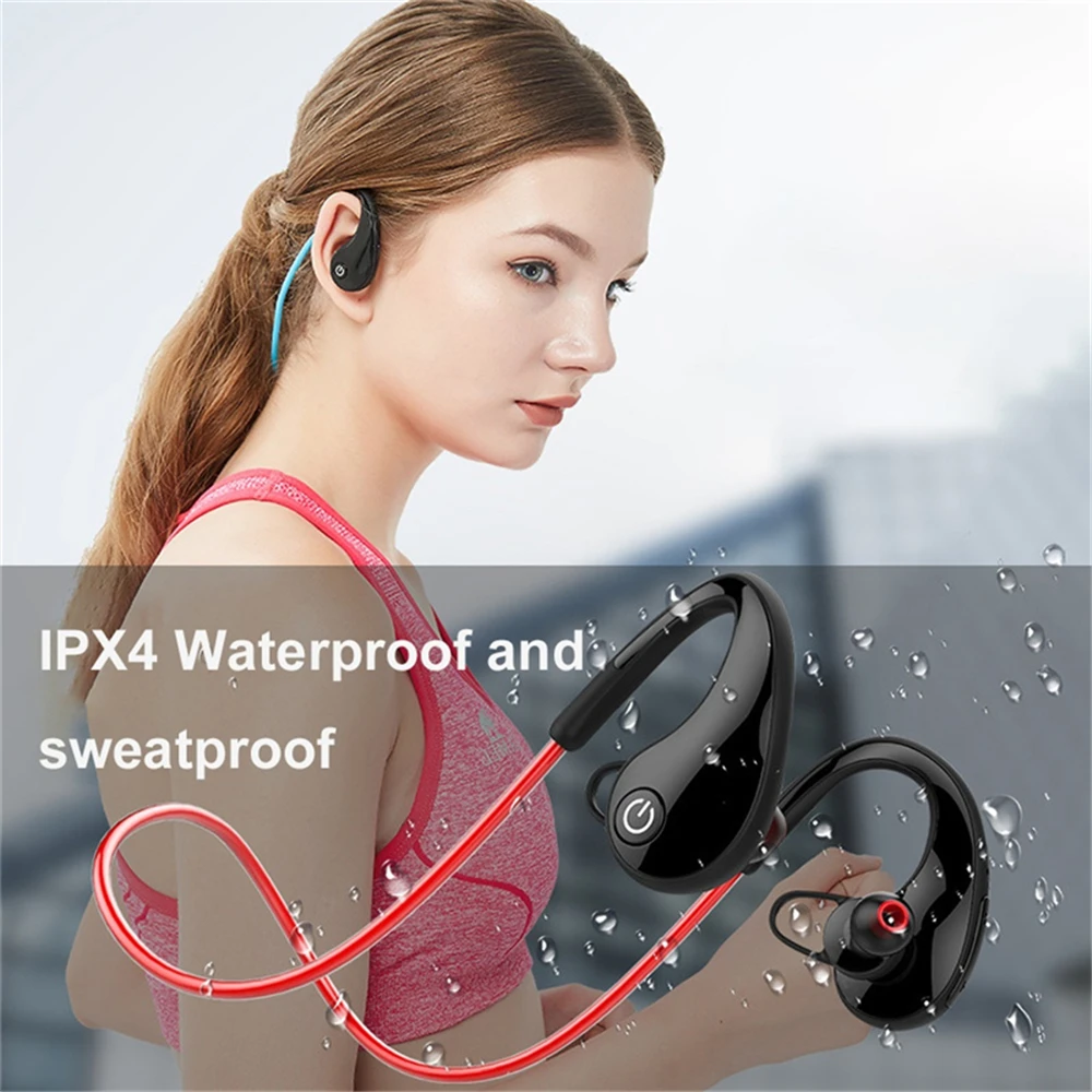 Bluetooth Earphone Waterproof Wireless Headphone Sports Hands Free Running Bass With Mic Headphones For iPhone X Xiaomi Andriod