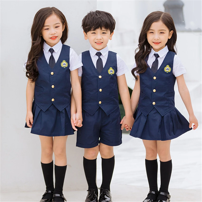 Детская Хлопковая школьная форма в японском стиле для девочек и мальчиков
