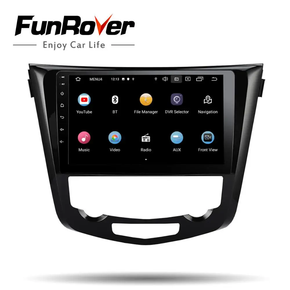 Flash Deal Funrover 2.5D+IPS 2 din android9.0 Car Multimedia player dvd for Nissan X-Trail Qashqai 2014-2017 radio stereo gps navigation bt 1