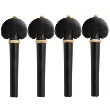 

4pcs CL-60 High-grade Ebony Carved Cello Piano Music Instrument Fitting Genuine Music Instrument Accessories
