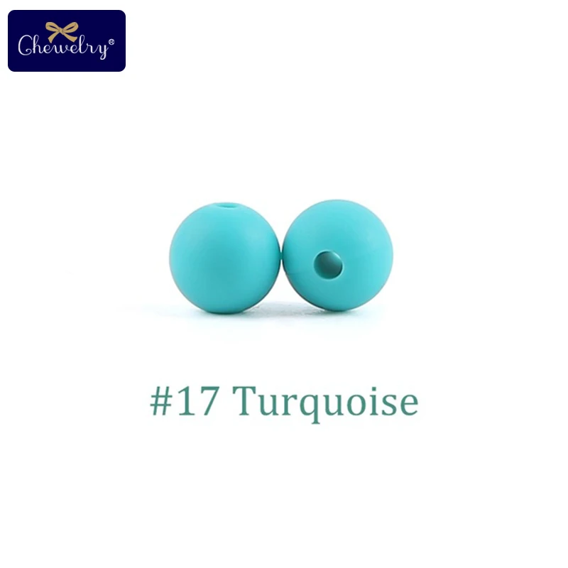 Turquoise 50 шт перле Силиконовые Бусины 9 мм Детские Прорезыватели круглые бусины пищевого качества DIY BPA бесплатно бусины 9 мм Силиконовые Бусины детский продукт - Цвет: Turquoise