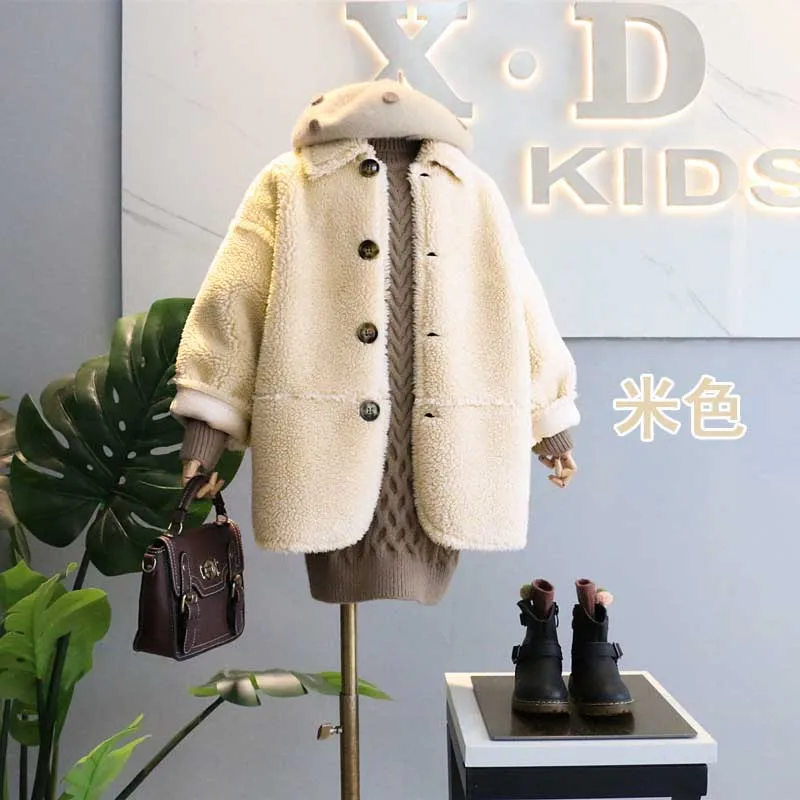 Детское зимнее пальто белого и бежевого цвета; плотная теплая верхняя одежда для малышей; длинное пальто; детская одежда; зимние куртки