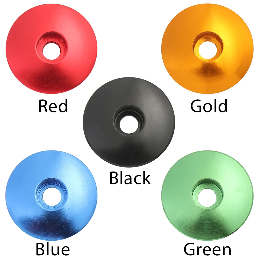 Bicycle Headset Bike Stem Cap Bicycle Head Cap 28.6mm Aluminum Alloy Bicycle Headset Cap Dustproof Top Cap Cycling MTB Bike Headset Stem Cover Outdoor Mountain Bike Parts