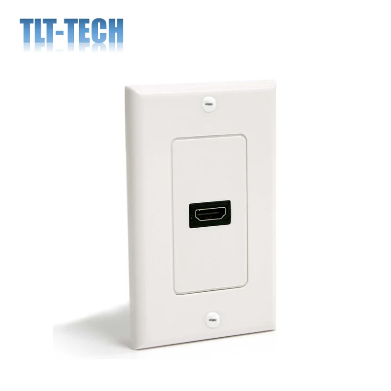 

TLT-TECH HDMI PLATE Single Outlet Female HDMI Wall Plate White