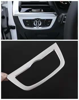 

Chrome Headlight switch button panel cover trim For BMW X4 G02 X3 G01 2018 2019