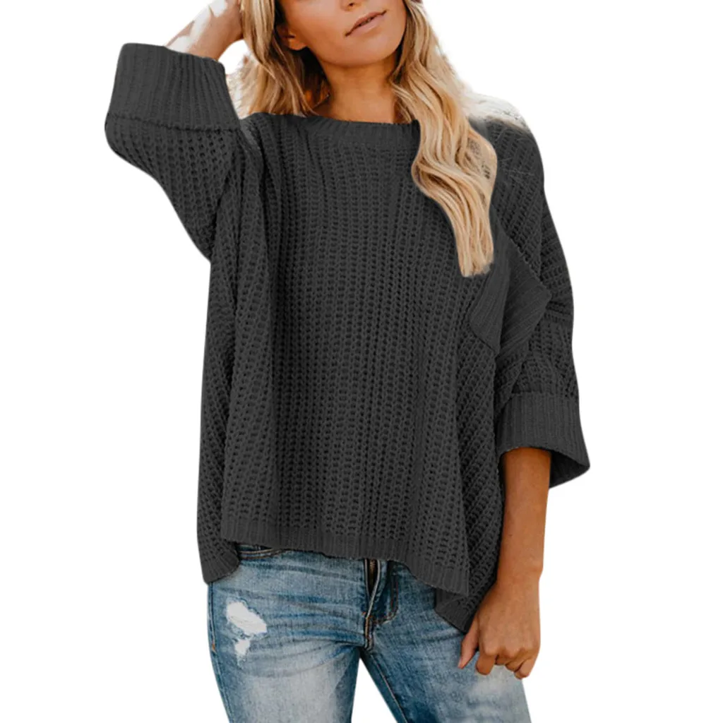 35& зимняя одежда для женщин ullover зимний свитер женский свитер большого размера однотонный вязаный свитер вязаная одежда Топы свитер женский