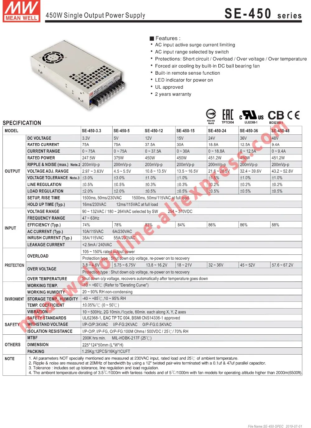 SE-450-SPEC-1