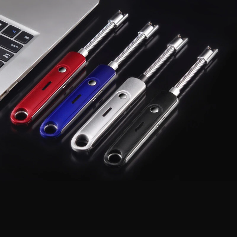 ELEG-360 градусов Usb дуговая плазменная Зажигалка гибкая электрическая зажигалка с подключением к Usb металлический ветрозащитный прикуриватель для барбекю кухни