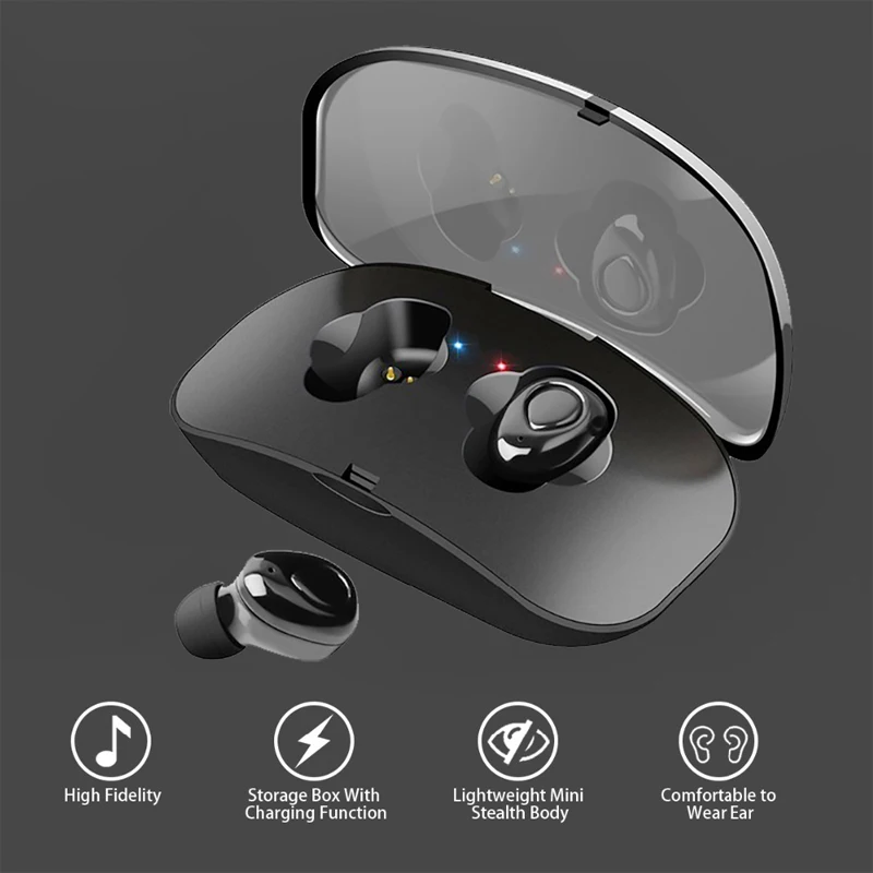 TWS With Charging Box Wireless Headphones 5 0 X18 Cordless HIFI Headphone Sports Earphone Phones With Microphone