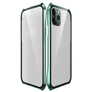 

Phone Case For iPhone 11/11Pro Magnetic Adsorption Double Sided Glass Shockproof Protective Shell for iPhone 11 Pro Max Phones