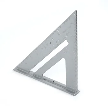 

Aluminum Alloy Measuring Square Speed 7 Triangle Ruler Protractor Metal Fram #
