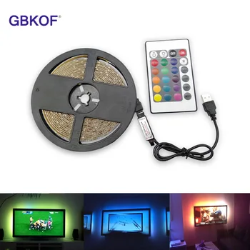 

USB LED Strip lamp 2835SMD DC5V Flexible LED light Tape Ribbon 1M 2M 3M 4M 5M HDTV TV Desktop Screen Backlight Bias lighting
