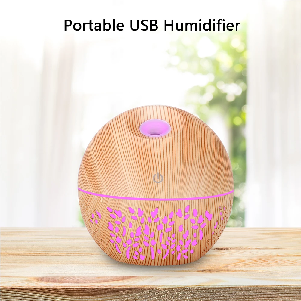 

Portable USB Humidifier MINI Ultrasonic Aroma Essential Oil Diffuser with Colorful LED Light for Room Home Bedroom Office