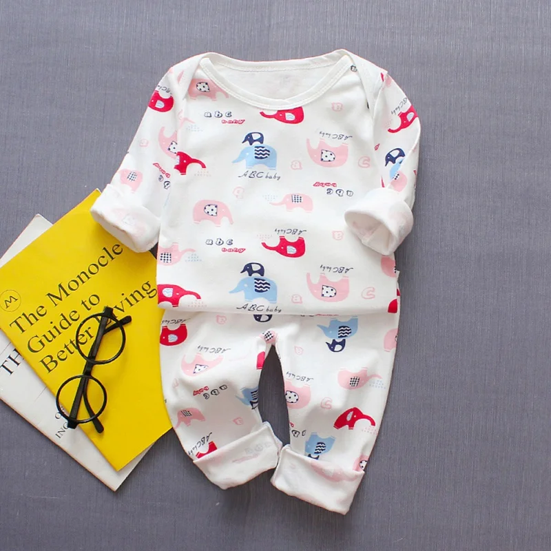 

1New Autumn Casual Baby Boy Girl Clothes 0-4T Cartoon Printing Long Sleeve Top And Trousers Toddler Girl Kids 2pcs Outfit Set