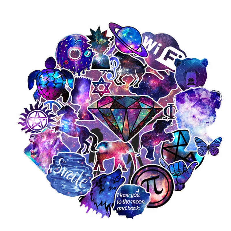 35Pcs/Lot Cartoon Star Constellation Laptop Stickers Waterproof Graffiti Sticker Kids Toy Skateboard Luggage Car Decor Decal