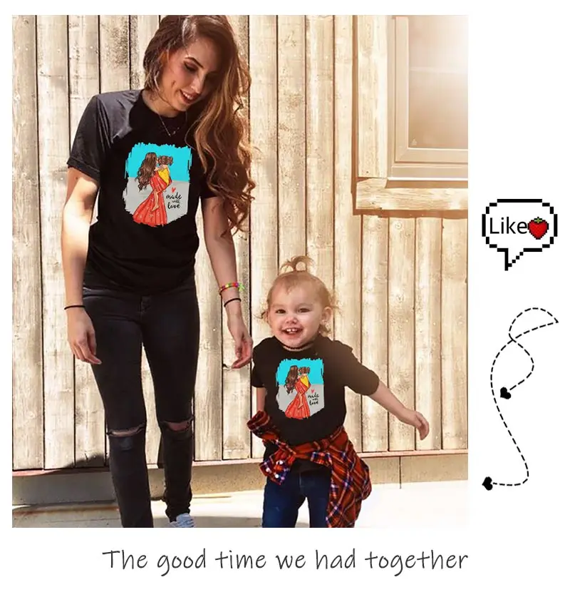 Футболка для мамы и дочки с надписью «love mommy and me»; Одинаковая одежда для мамы и дочки; топы; футболки; одежда для мамы и девочки; одежда для мамы;
