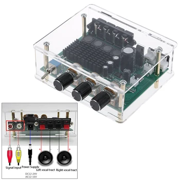 

80W*2 Stereo Amplifier Audio Board Digital Amplifier Sound Preamplifier Tone High Power DC12V-DC24V or AC 12V-17V