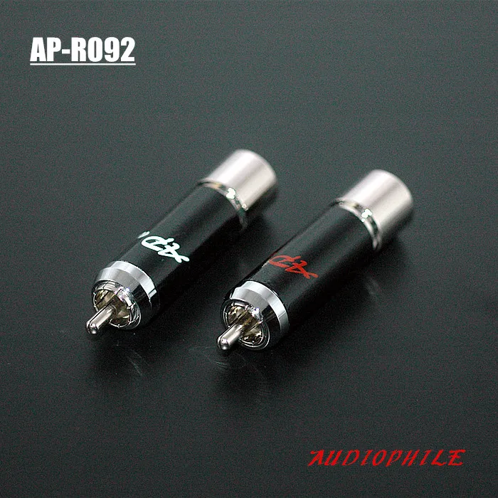 

4PCS Free shipping Hi-End AP-RO91 AP-RO92 rhodium plated 11mm RCA plug Hifi Audio AMP CD DVD player RCA cable plug connectors