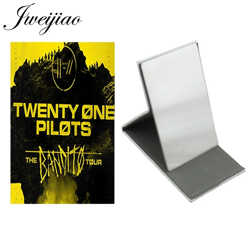 JWEIJIAO TWENTY ONE PILOTS музыкальный браслет настольное зеркало из нержавеющей стали для женщин Макияж Красота Инструменты кошелек зеркала TO26