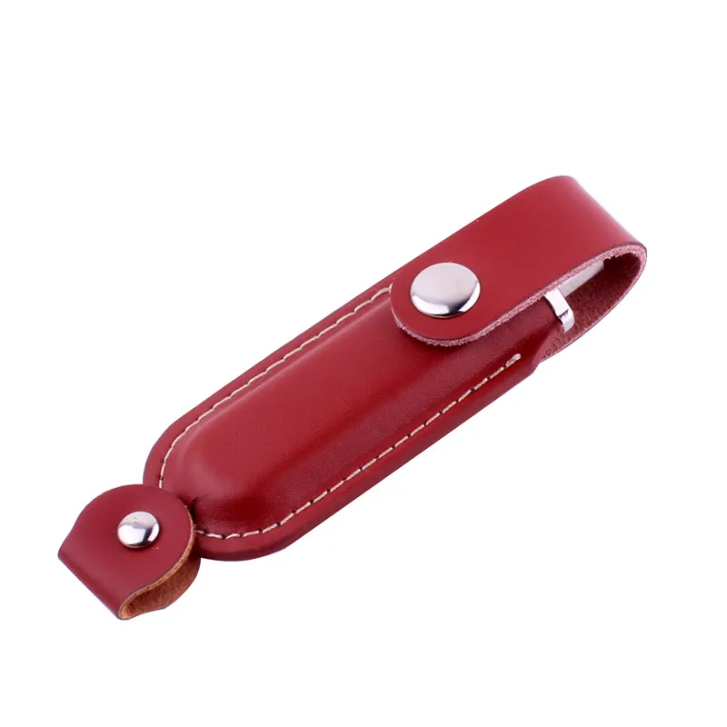 JASTER promotion Fashion leather Single buckle cover USB flash drive 2.0 4GB 8GB 16GB 32GB 64GB External Storage memory stick - Цвет: B
